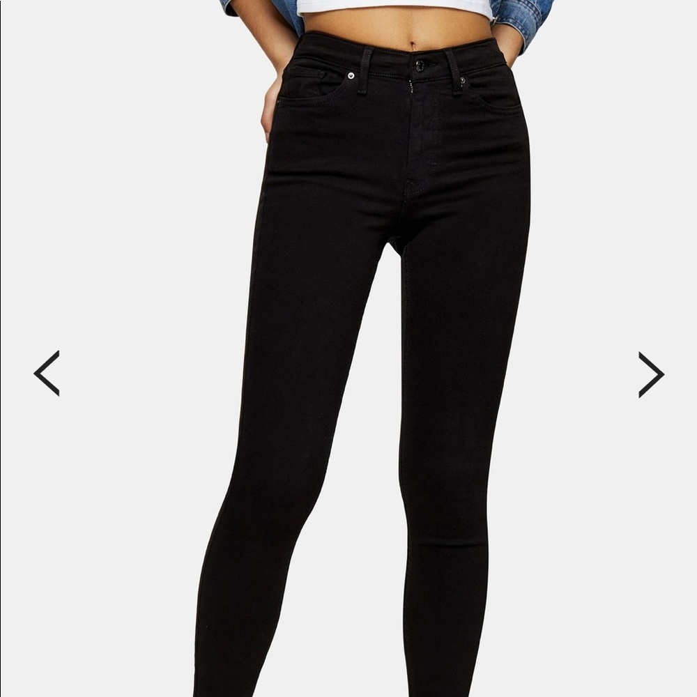 High-waisted Topshop Jamie Jeans Ankle Cut